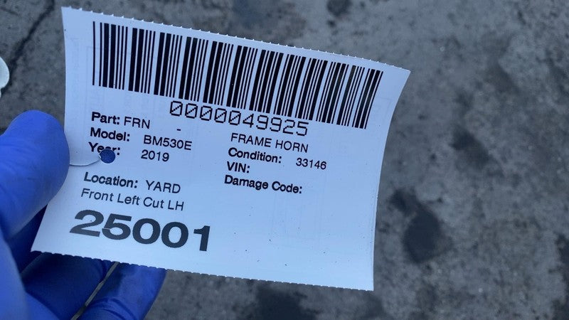 ⭕2018 2019 BMW 530e Front Driver Side Body Frame Horn Structural Cutou