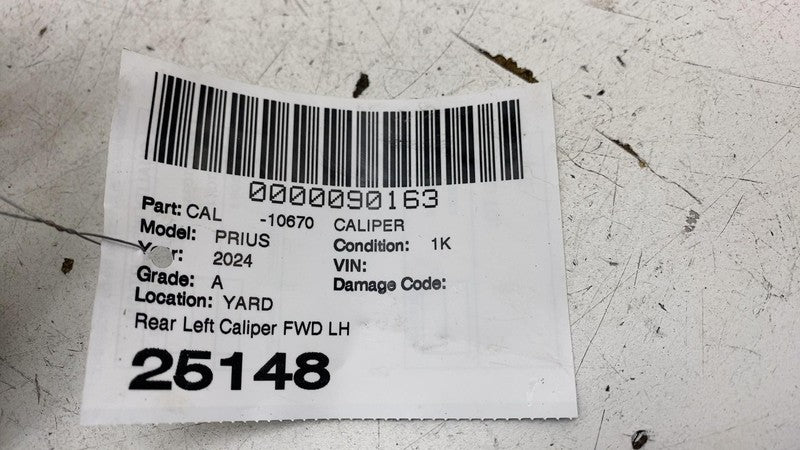 ⭕ 2023-2024 Toyota Prius Rear Driver Side Caliper w/ Brake Hose Line L