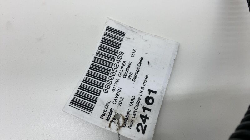 7P0 615 423 2011-2018 Porsche Cayenne Rear Driver Side Caliper w/ Brake Hose Line Left LH