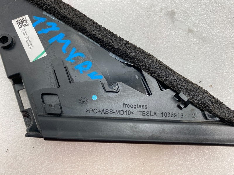 103490999E ⭕16-20 Model X Front Right Door Quarter Applique Corner Glass Cover 1034909-99-E