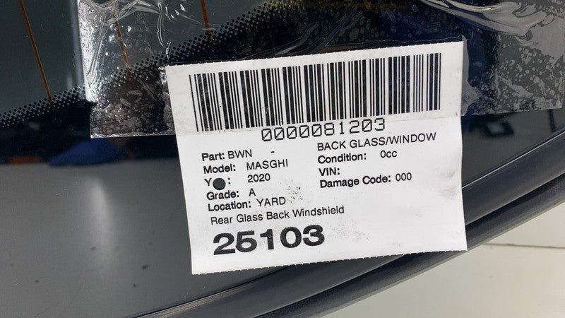 ⭕ 2014-2020 Maserati Ghibli Rear Back Windscreen Windshield Window Gla