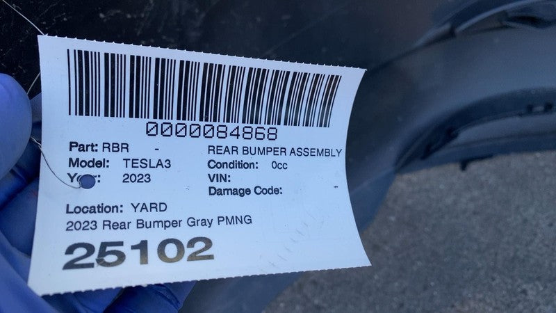 ⭕ 2023 Tesla Model 3 Rear Bumper Cover w/ Light Reflectors Assembly Gr