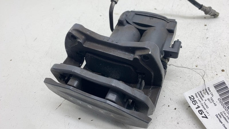 ⭕ 16-20 Model S MS Rear Driver Side Caliper w/ Brake Hose Line Left 10