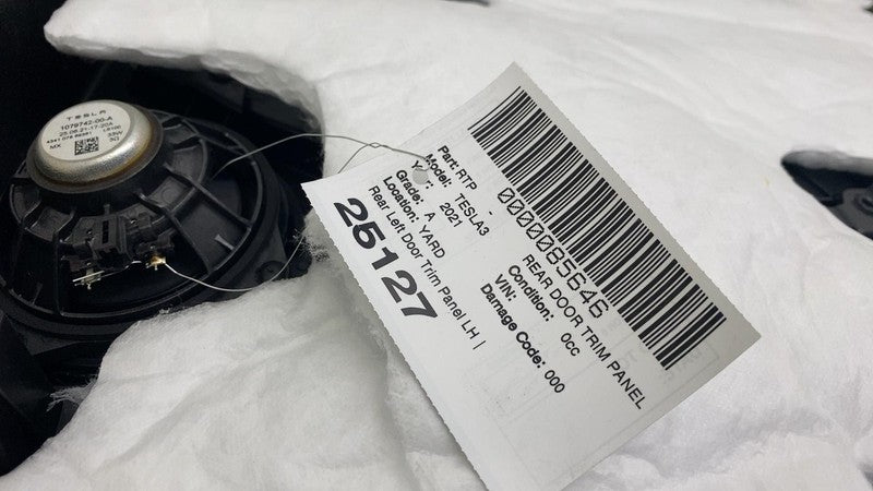 ⭕ 2021-2023 Tesla Model 3 Rear Driver Side Interior Door Panel Trim Card Left LH