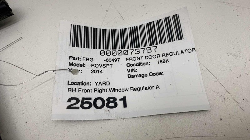 DK62-23200-AD ⭕ 14-22 Range Rover Sport Front Right Door Window Regulator w/ Motor DK6223200AD