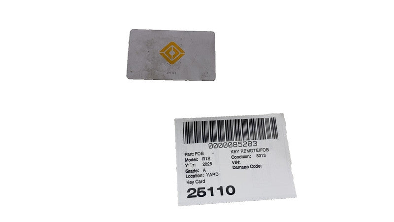 ⭕ 2025 Rivian R1S Keyless Entry Digital Key FOB Remote Card OEM