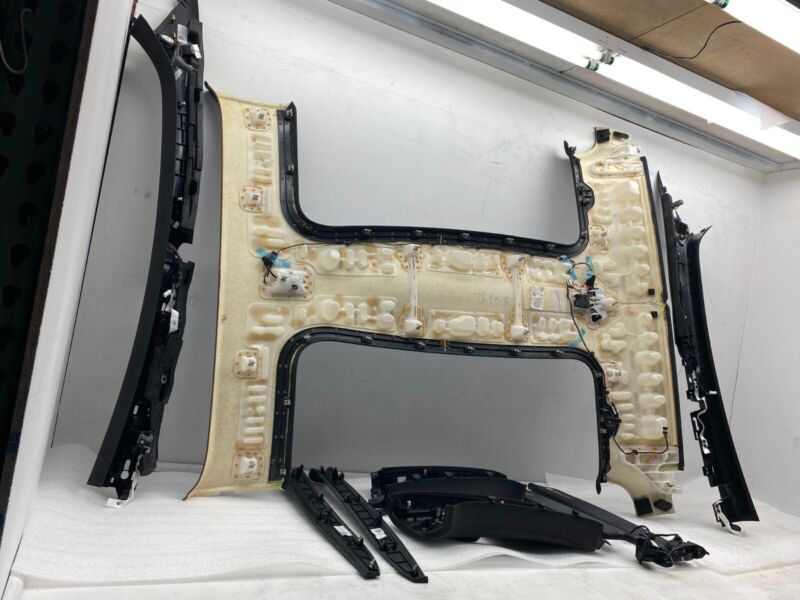 Does Not Apply 2016-2020 Tesla Model X Headliner A-Pillar + Upper B-Pillar w/ Sunvisor & Bezel