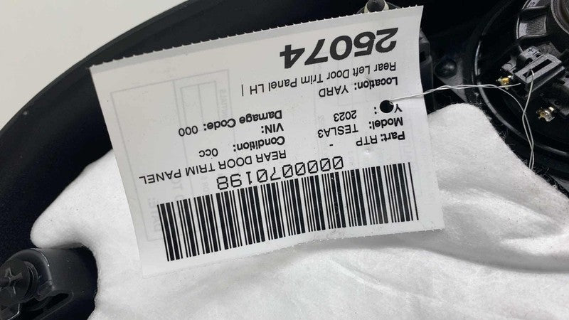 1608617-00-A ⭕ 2021-2023 Tesla Model 3 Rear Left Interior Door Panel Trim Card 1608617-00-A