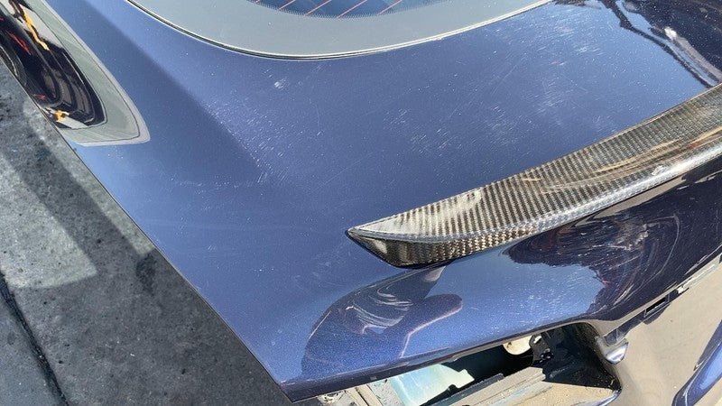 ⭕12-15 Model S Liftgate Trunk Lid Tailgate Hatch Shell Blue PMMB w/ Window Glass