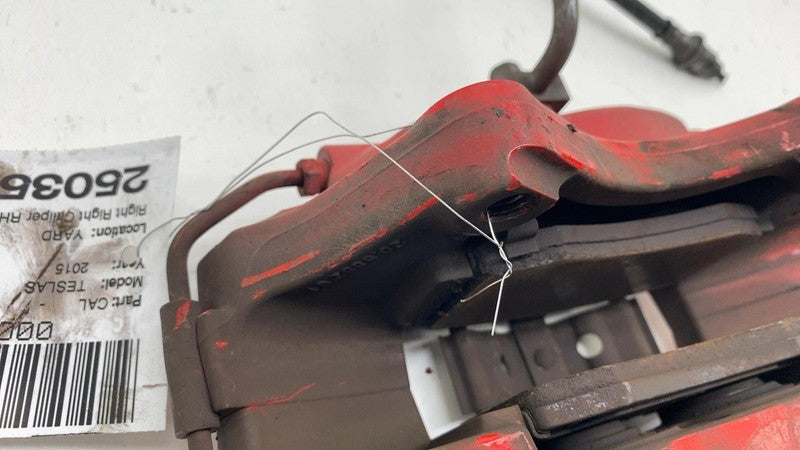 ⭕ 2012-2020 Tesla Model S Rear Caliper Red w/ Brake Hose Line Left 104