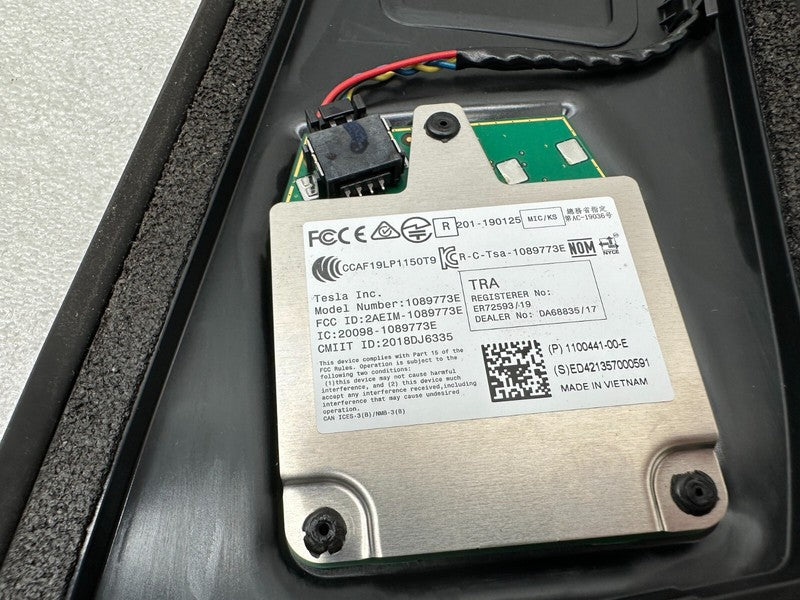 1100619 00 C ⭕17-23 Model 3 Right B-Pillar Applique Glass Trim Molding w/ Camera 1100441-00-E