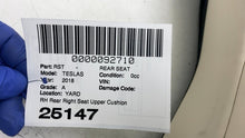 ⭕ 16-20 Tesla Model S Rear Right 2nd Row Seat Upper Back Rest Cushion Assembly