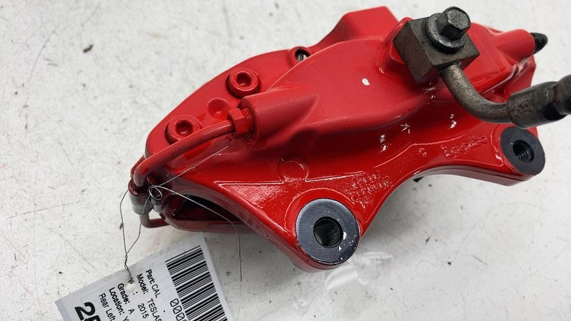 ⭕ 2012-2020 Tesla Model S Rear Caliper Red w/ Brake Hose Line Left 104