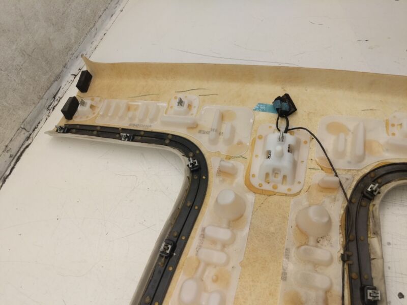 105392107J 2016 2017 2018 2019 2020 Tesla Model X Roof Headliner Trim Alcantara Cream Assy