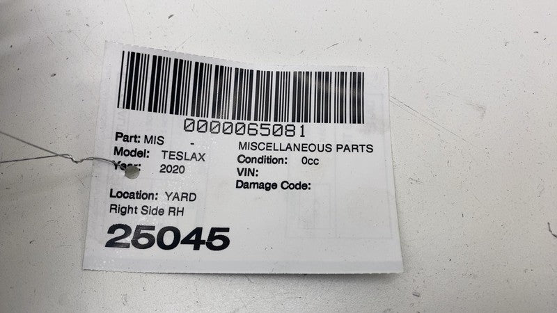 1035971-01-H ⭕16-20 Model X Passenger Side B-Pillar Lower Trim w/ Air Duct Right 1035971-01-H