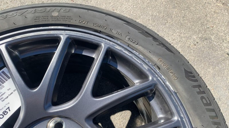 ⭕24 Tesla Model 3 Wheel Rim 18x8.5J +38MM w/ Hankook Tire 235/45R18 13