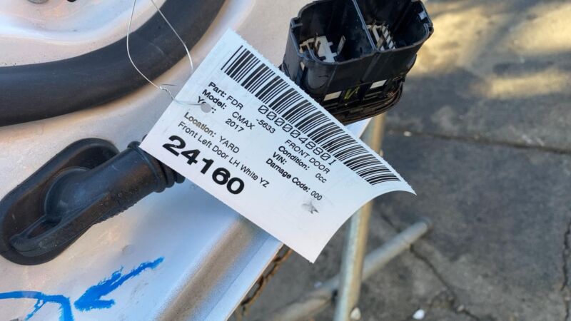 2013-2018 Ford C-Max Front Driver Side Door w/ Glass Assembly Left White YZ
