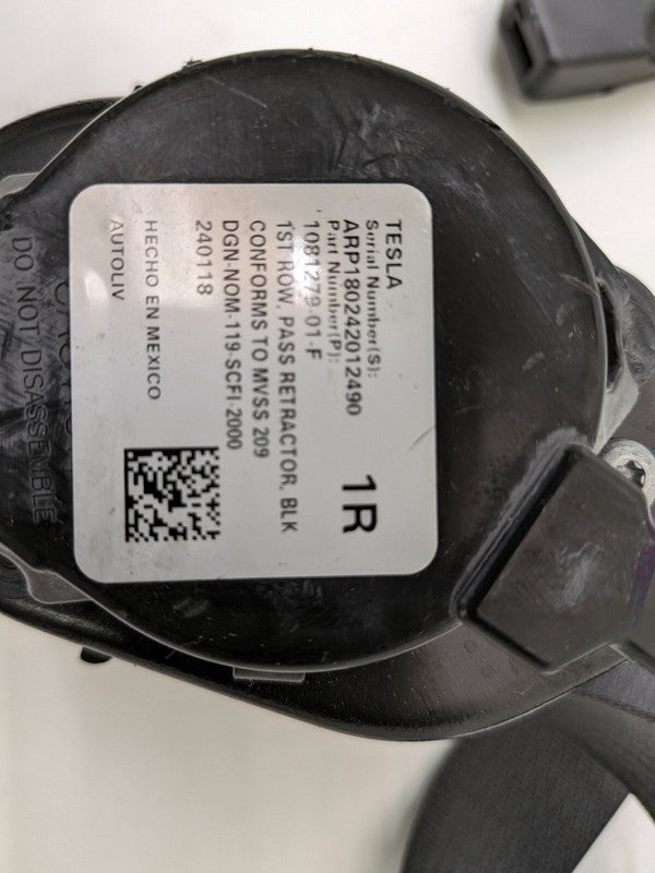 1081279 01 F ⭕ 2017-2023 Tesla Model 3 Front 1st Row Seat Belt & Retractor Right 1081279-01-F