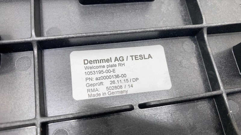 2016-2020 Tesla Model X Front Passenger Door Sill Step Welcome Plate T