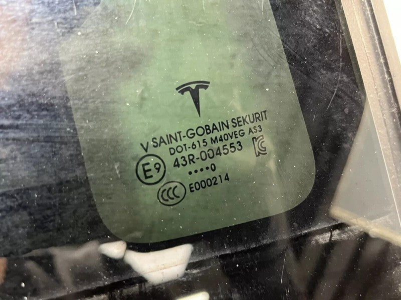 ⭕ 16-20 Tesla Model X Rear Passenger Side Window Quarter Fixed Glass 1