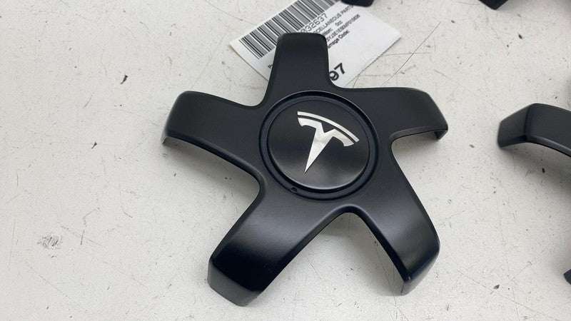 1044234B ⭕ 2017-2022 Tesla Model 3 Wheel Center Machined Hub Cap Cover Black x4 1044234-B