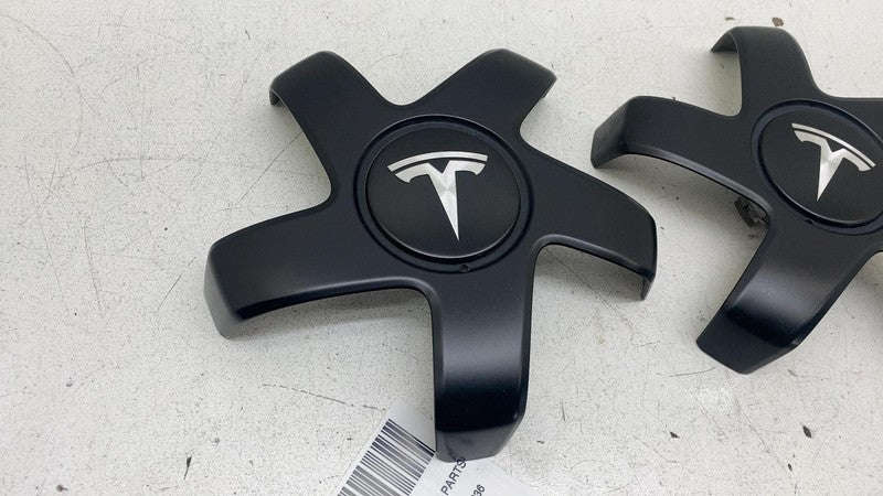 1044234B ⭕ 2017-2022 Tesla Model 3 Wheel Center Machined Hub Cap Cover Black x4 1044234-B