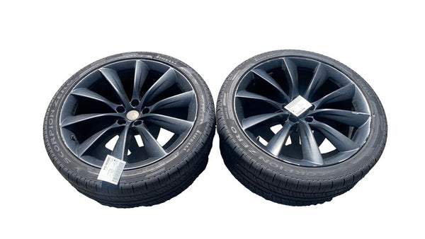 ⭕ 16-20 Model X Rear Wheel Rim 22X10J+35MM w/ Tire 285/35/ZR22 1027247-00-F x2