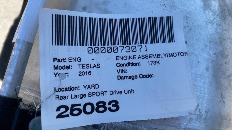 ⭕ 12-20 Tesla Model S X Engine Motor Rear Large Drive Unit SPORT 10026
