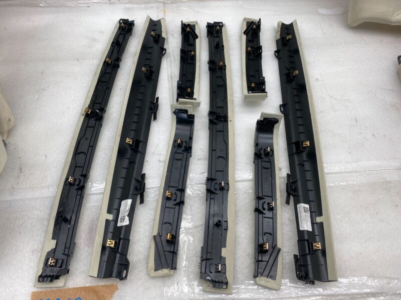 105392107J 2016-2020 Tesla Model X SET of Ceiling Headliner Door Trim + B + C-Pillar Panel