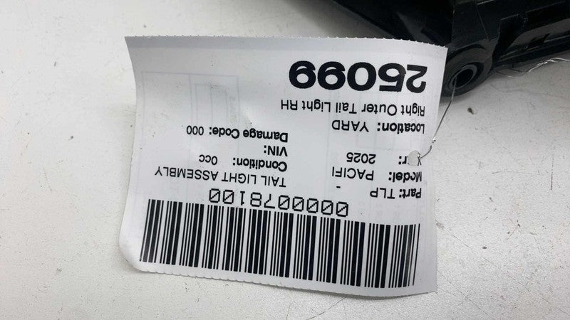 68424932AC ⭕ 2021-2025 Chrysler Pacifica Rear Right Side Outer Tail Light Lamp 68424932AC