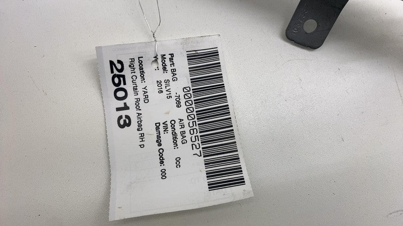 23295039 ⭕ 2014-2018 Chevrolet Silverado 1500 Crew Cab Right Roof Curtain Airbag 23295039