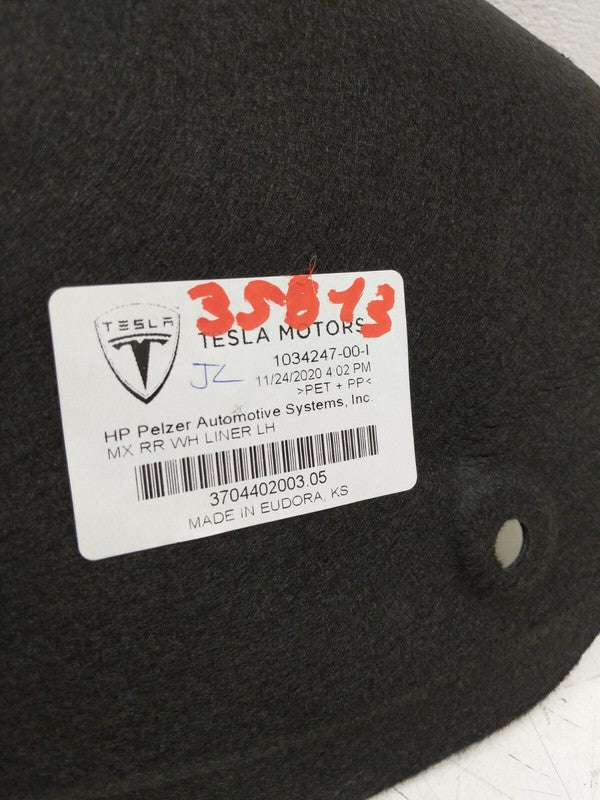 ⭕ 16-20 Model X MX Rear Left Quarter Wheelhouse Liner Splash Shield 10