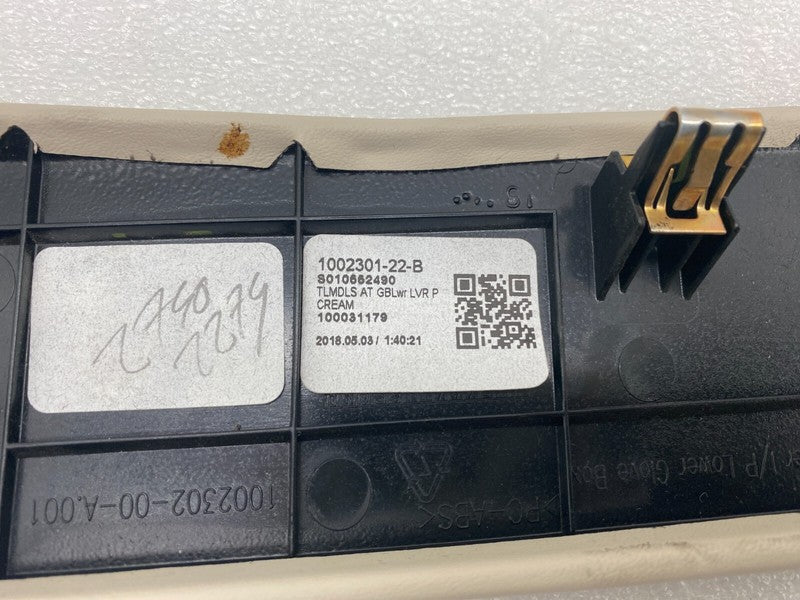 1002301 22 B ⭕ 12-20 Tesla Model S Instrument Panel Lower Glove Box Trim Cover 1002301-22-B
