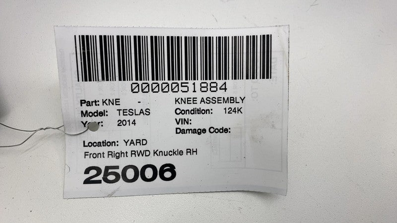 2012-2015 Tesla Model S Front Right Spindle Knuckle + Wheel Hub + ABS 