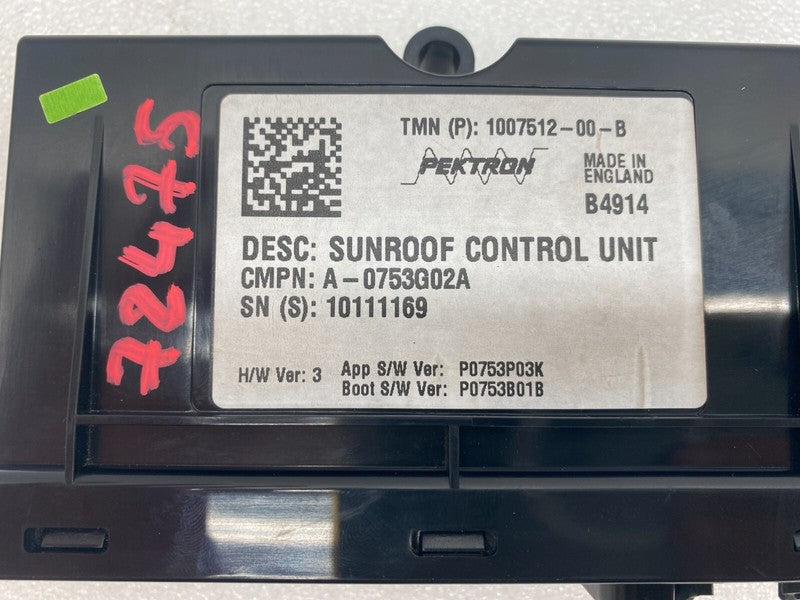 100751200B ⭕ 12-20 Model S MS Sunroof Controller Moon Roof Control Module Unit 1007512-00-B