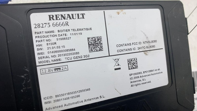 ⭕ 2019 Smart EQ Fortwo Telematic Communication Control Module TCU 2827