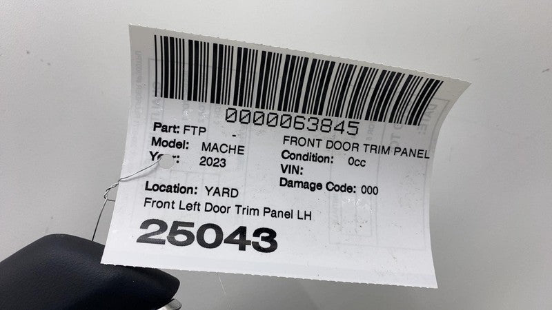 ⭕21-24 Ford Mustang Mach-E Front Driver Side Door Trim Panel Cover Black Left LH