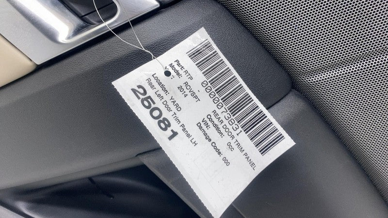 ⭕ 2014-2017 Land Range Rover Sport  Rear Driver Left Side Door Panel Trim Card