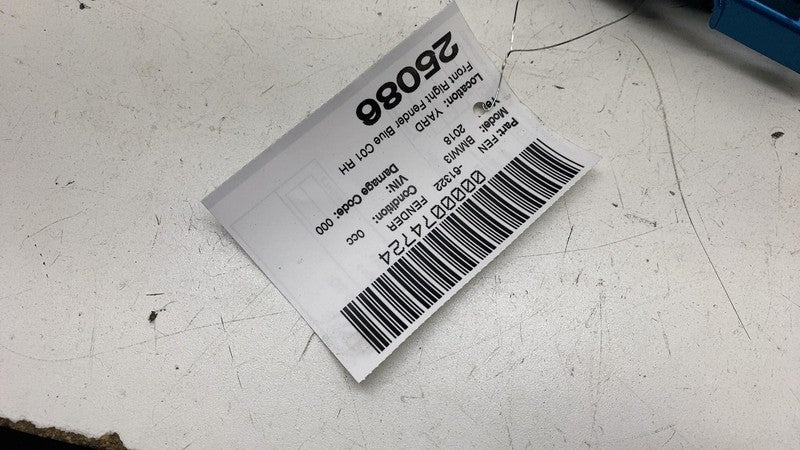 ⭕ 14-21 BMW i3 I01 Front Passenger Side Fender Shell Panel Assy Right Blue - C01