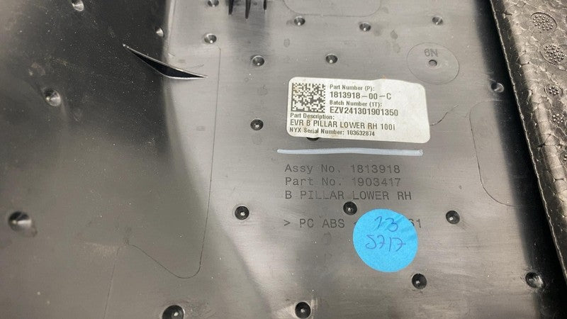 ⭕ 2024 Tesla Cybertruck Passenger Lower B-Pillar Trim Panel Right 1813