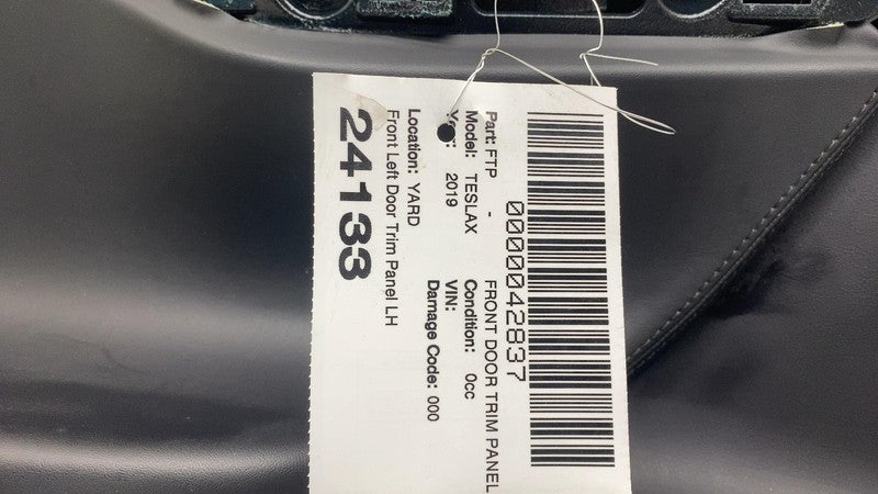 1035778-00-A 2016-2020 Tesla Model X Front Driver Side Door Panel Trim Card Cover Black Left