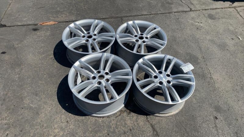 600721400D 2012 2013 2014 2015 Tesla Model S MS Silver Wheel Rim 19x8.0 6007214-00-D OEM x4