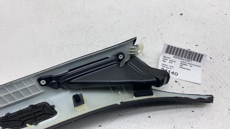 670040366 ⭕ 17-20 Levante Front Left Windshield A-Pillar Trim Cover Panel Black 670040366