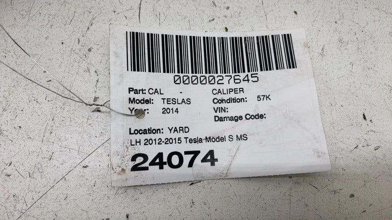 ⭕ 2012-2015 Tesla Model S Rear Driver Side Caliper Red w/ Brake Hose L