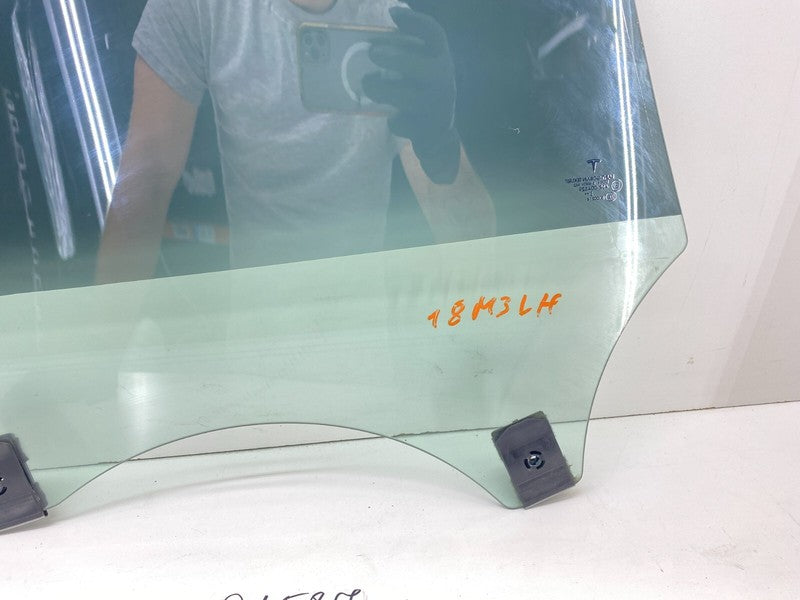 E9 43R-004529 ⭕ 17-23 Tesla Model 3 Rear Driver Side Door Window Glass Left LH Single Pane OEM