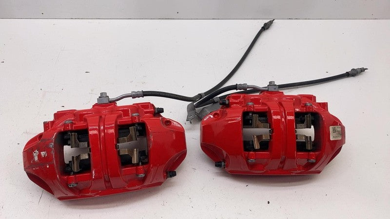 ⭕ 2020-2024 Tesla Model Y Set of 4 Front & Rear Brake Caliper Red Asse