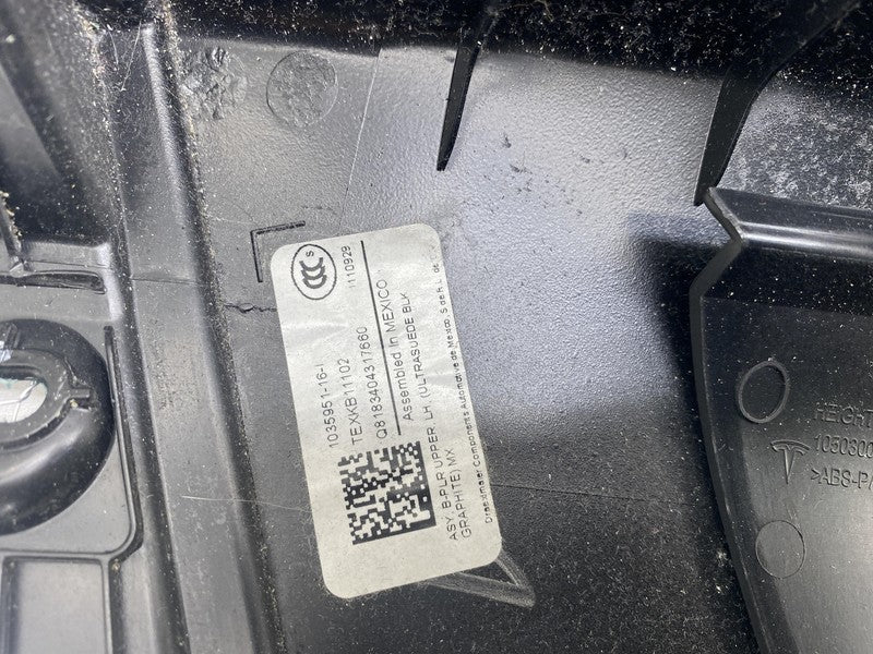 ⭕ 16-20 Model X Driver Side B-Pillar Upper Trim Cover Panel Left LH 10