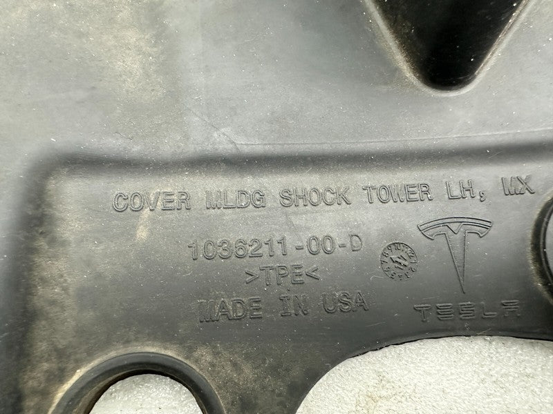 103621100D ⭕2016-2020 Tesla Model X Front Shock Strut Tower Cover Molding Left 1036211-00-D