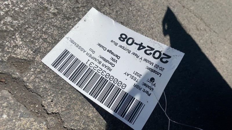 ⭕ 20-22 Tesla Model Y Rear Bumper Cover w/ Park Sensor + Lower Valance