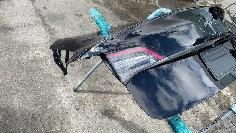 ⭕ 2017-2020 Tesla Model 3 M3 Rear Trunk Decklid Shell Panel Assembly Black PBSB